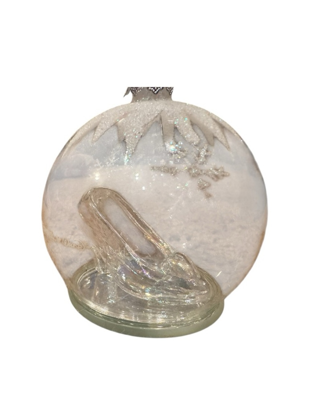 Disney Parks Official Cinderella Glass Slipper Glitter Snowflake Ornament - Picture 2 of 8